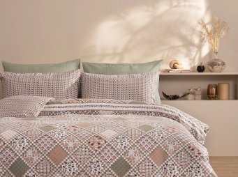 Tek Ki�ilik Puffy Holmen Polycotton Nevresim Tak�m� - Kiremit